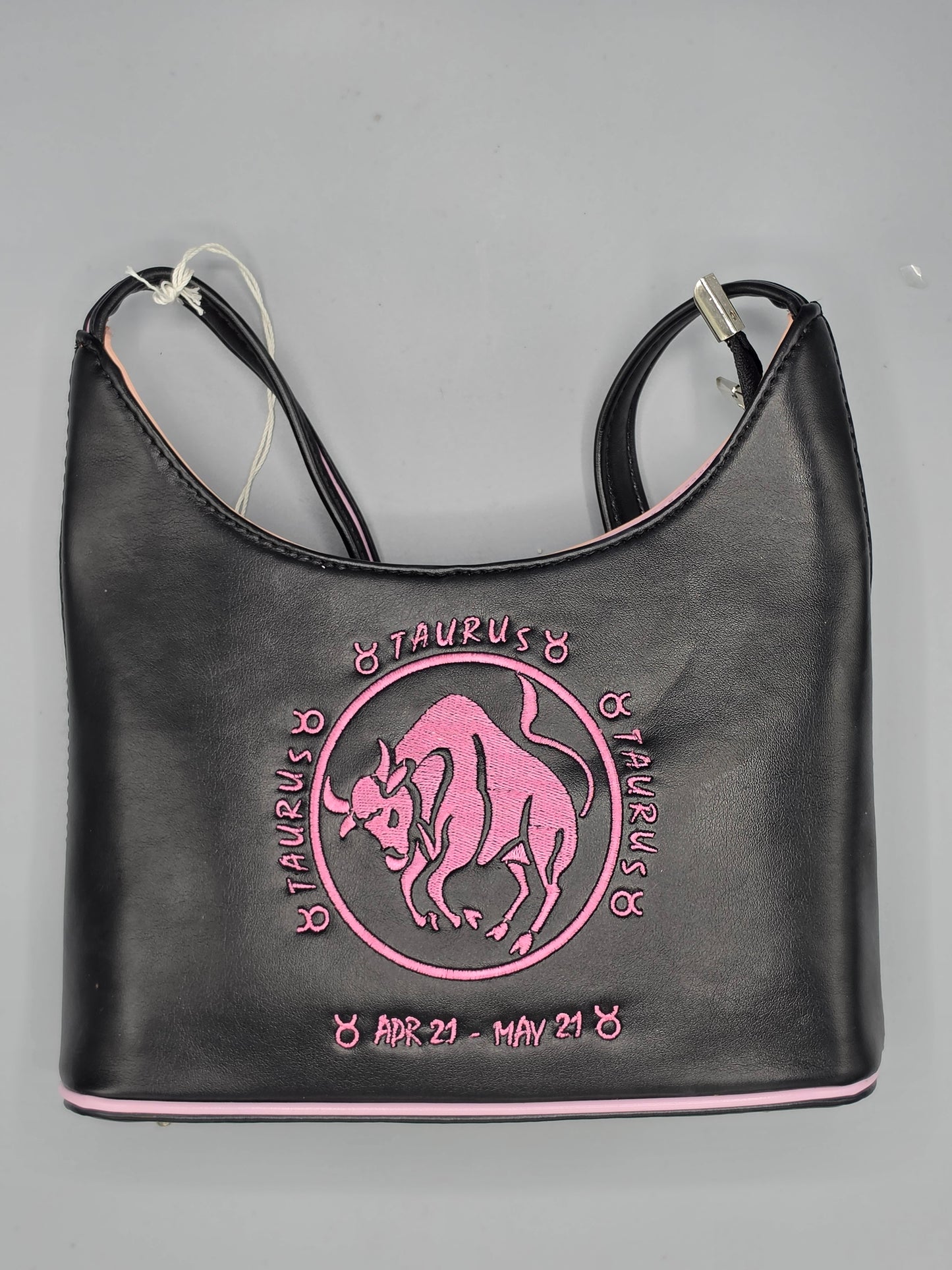 Taurus Zodiac Embroidered Shoulder Bag - 9.5" x 6" x 3"