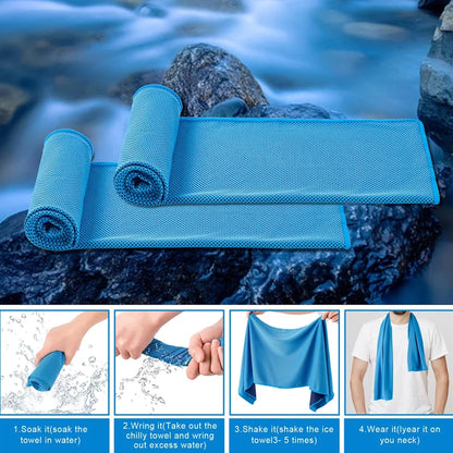 Quick-Dry Sports Cooling Towel 30 x 80 cm - Dark Blue