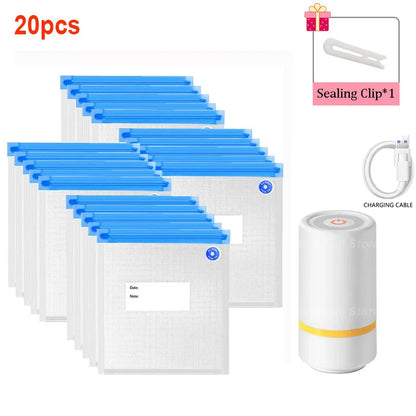 Vacuum Sealed Food Bags Food Storage - Ideal for Meal Preps, Travel, or Storage