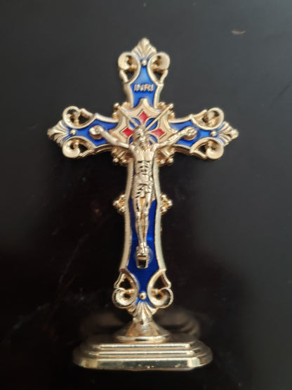 Jesus Cross Devotional Car Dashboard - Blue