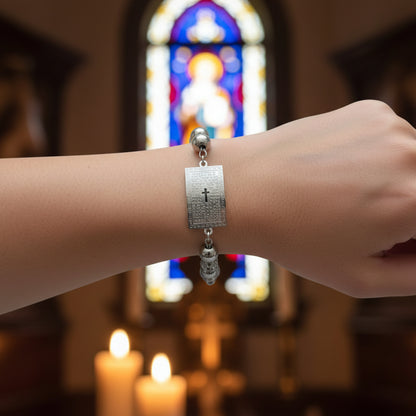 Silver Religious Bracelet