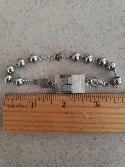 Silver Religious Bracelet