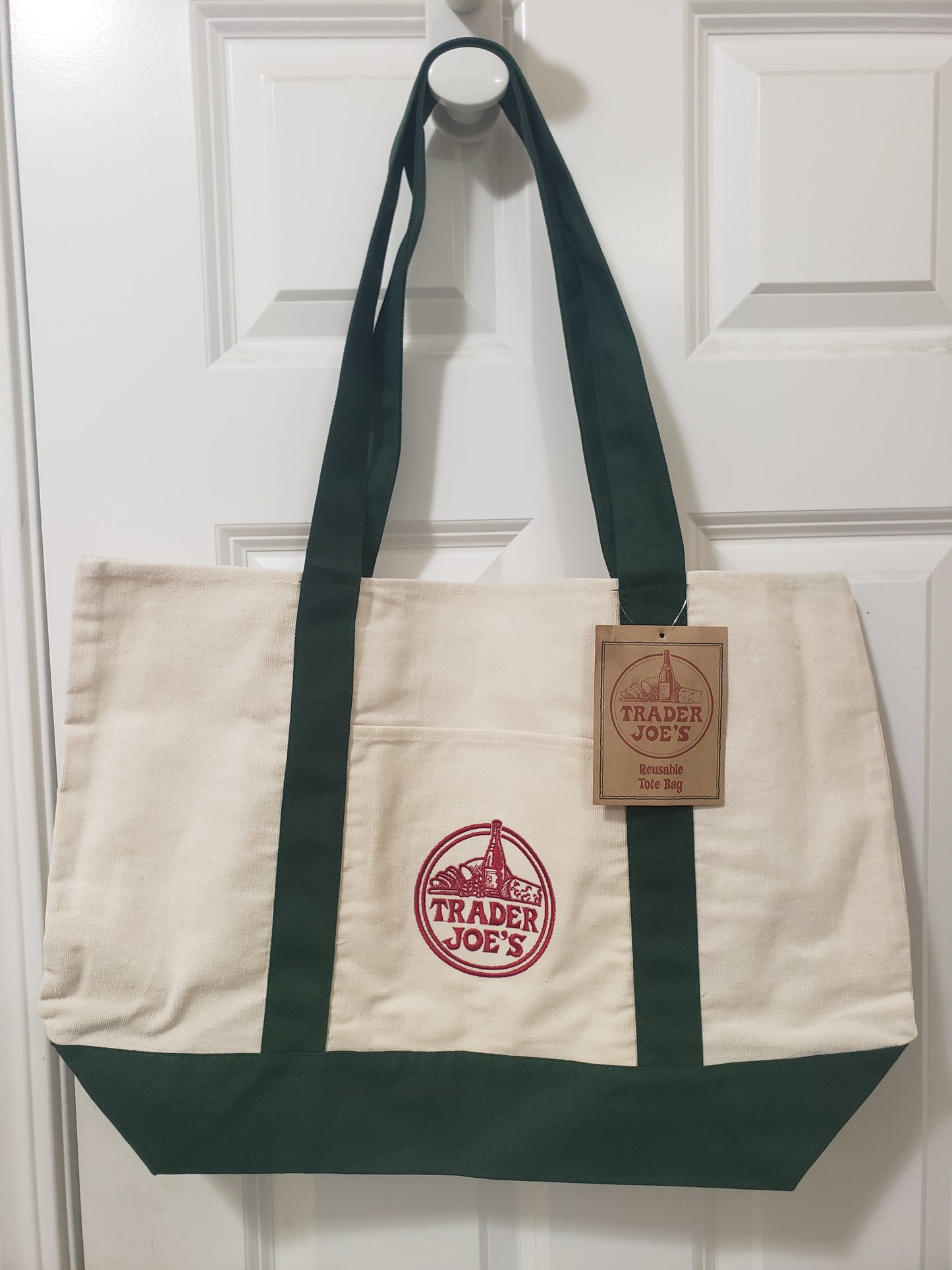 Trader Joe’s Mini Canvas Cotton Tote Bag (Green)