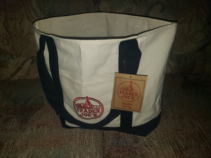 Trader Joe’s Mini Canvas Cotton Tote Bag (Navy)