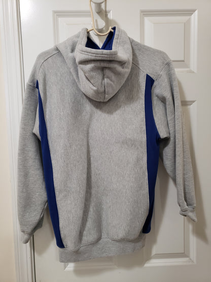 St. Emily Gray and Blue Unisex Hoodie — Large