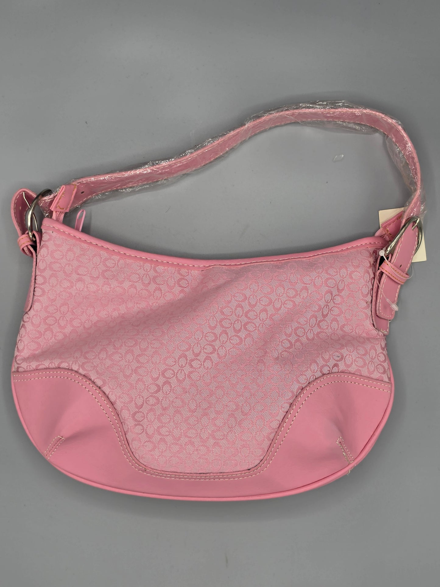 Pink Designer‑Inspired Shoulder Bag 12"x8"x2.5"