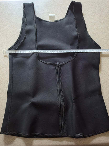 Respin by Halle Berry Women's Vested Slimmer with Zipper - Compression-Fit Sports Vest for Core Support, Sweat Enhancement, Waist Sculpting - Size XL