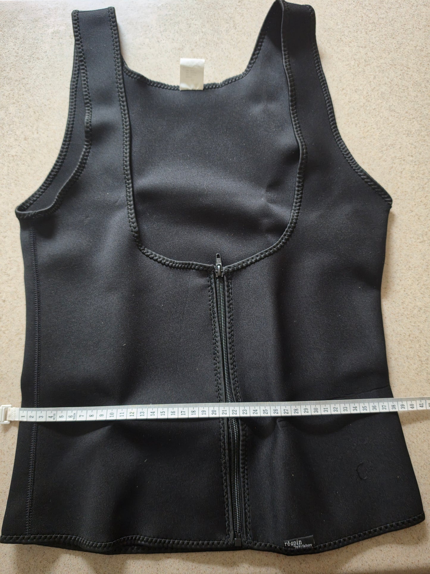 Respin by Halle Berry Women's Vested Slimmer with Zipper - Compression-Fit Sports Vest for Core Support, Sweat Enhancement, Waist Sculpting - Size XL
