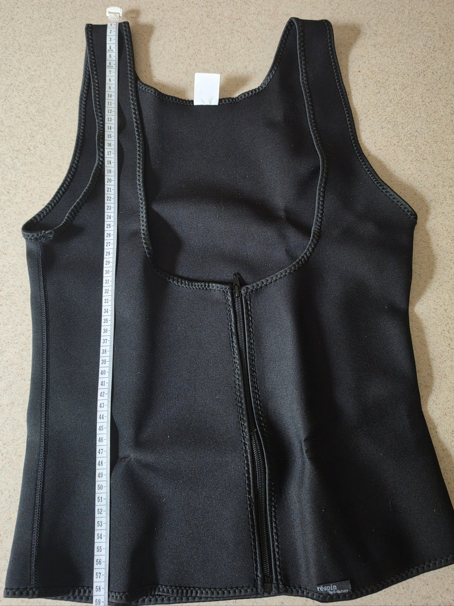 Respin by Halle Berry Women's Vested Slimmer with Zipper - Compression-Fit Sports Vest for Core Support, Sweat Enhancement, Waist Sculpting - Size XL