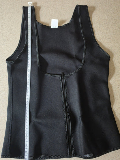 Respin by Halle Berry Women's Vested Slimmer with Zipper - Compression-Fit Sports Vest for Core Support, Sweat Enhancement, Waist Sculpting - Size XL