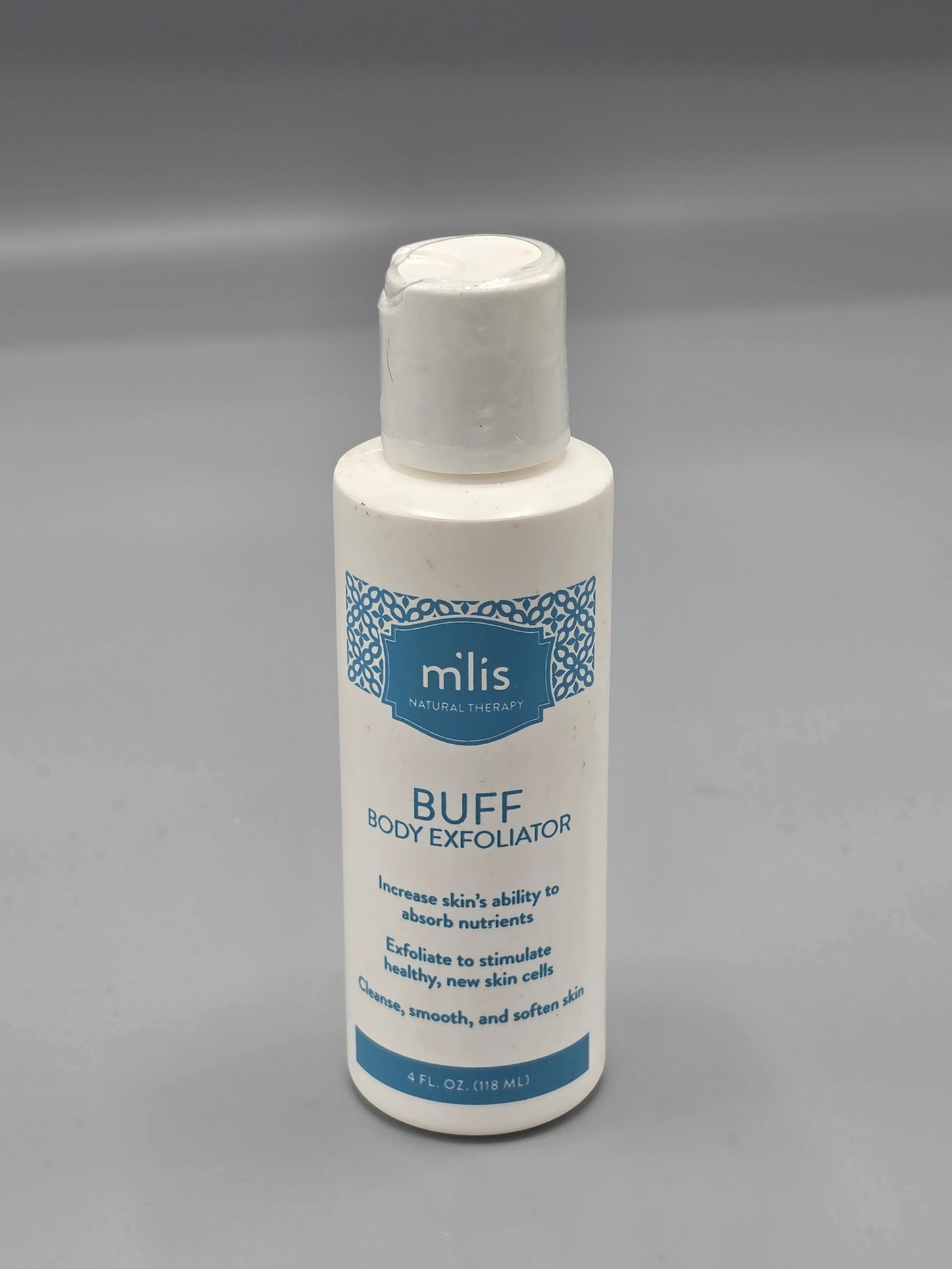Milis Natural Therapy Buff Body Exfoliator – Nourishing Skin Renewal Scrub (4 fl oz)