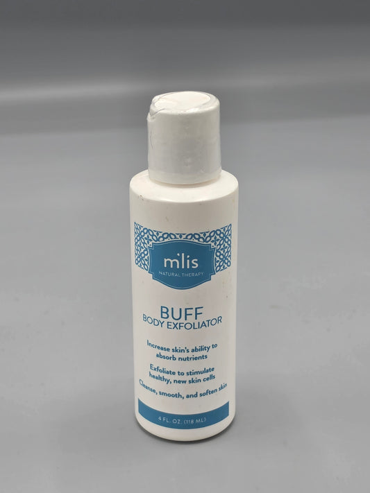 M'lis Natural Therapy Buff Body Exfoliator – Nourishing Skin Renewal Scrub (4 fl oz)