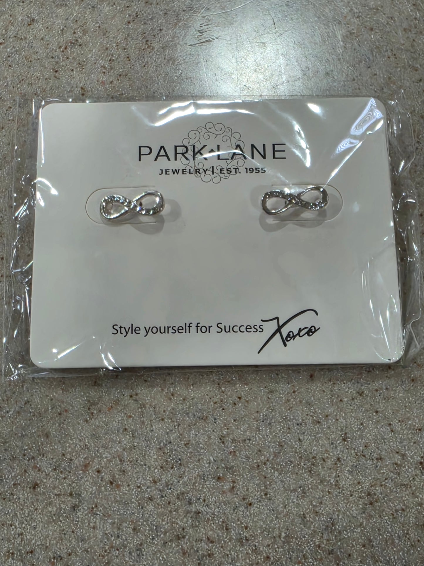 Park Lane Infinity Silver Stud Earrings
