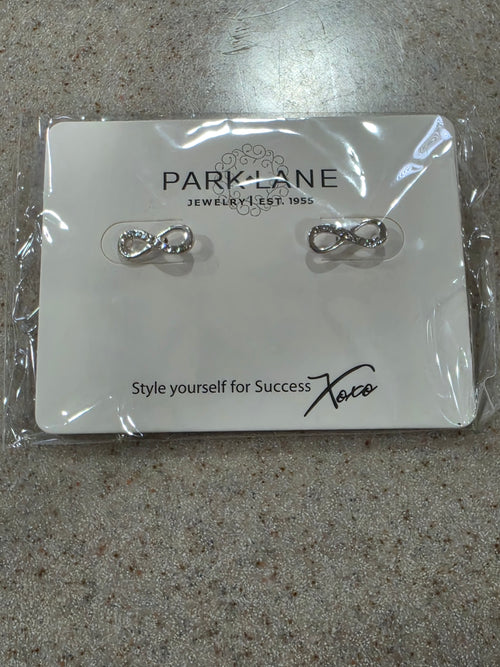Park Lane Infinity Silver Stud Earrings
