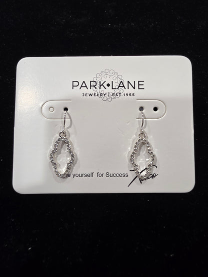 Park Lane Quatrefoil Rhodium Plated Earrings