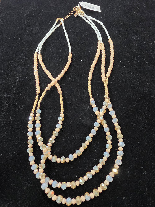 Park Lane “Apricot” Multi‑Strand Beaded Necklace