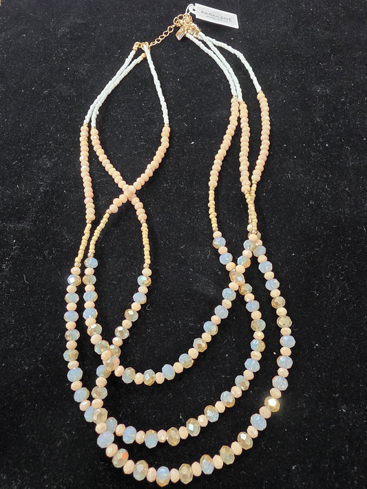 Park Lane “Apricot” Multi‑Strand Beaded Necklace