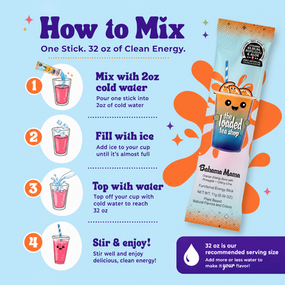 Loaded Tea Mystery Bundle: 20 Zero Sugar Energy Drink Sticks