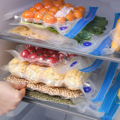 Vacuum Sealed Food Bags Food Storage - Ideal for Meal Preps, Travel, or Storage