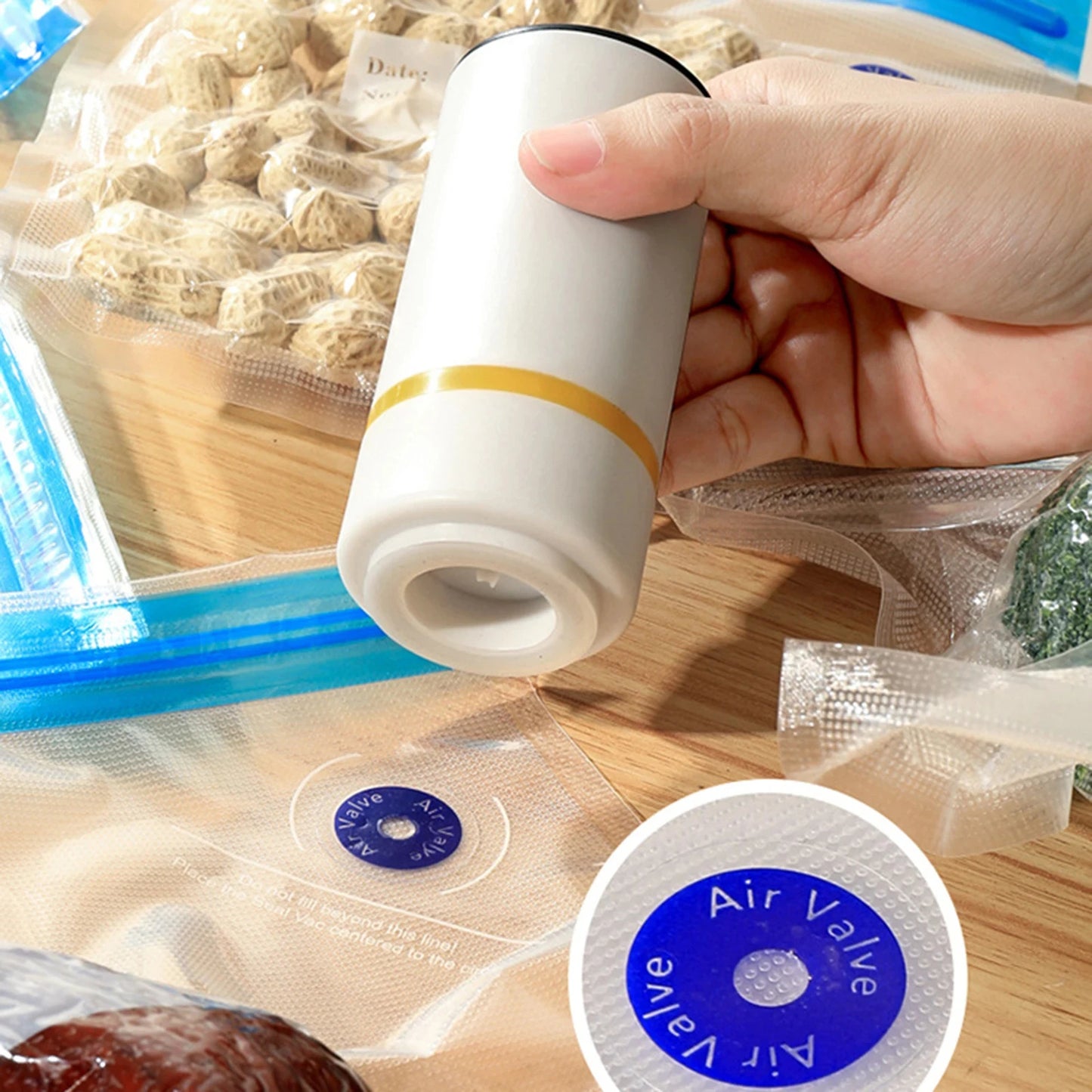 Vacuum Sealed Food Bags Food Storage - Ideal for Meal Preps, Travel, or Storage