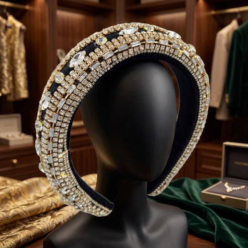Luxury Crystal Rhinestone Velvet Headband