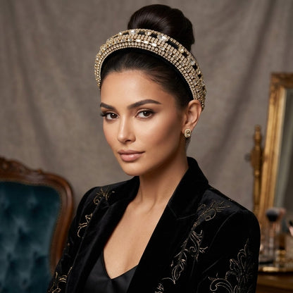Luxury Crystal Rhinestone Velvet Headband