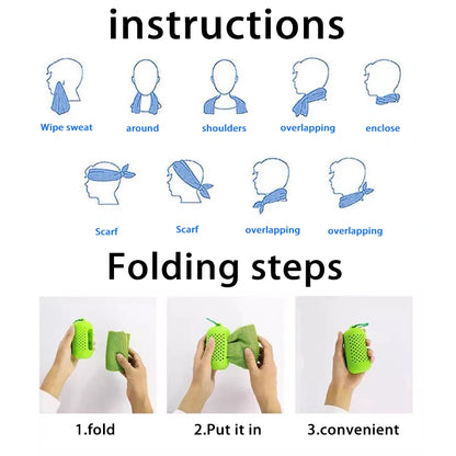 Quick-Dry Sports Cooling Towel 30 x 80 cm - Dark Blue