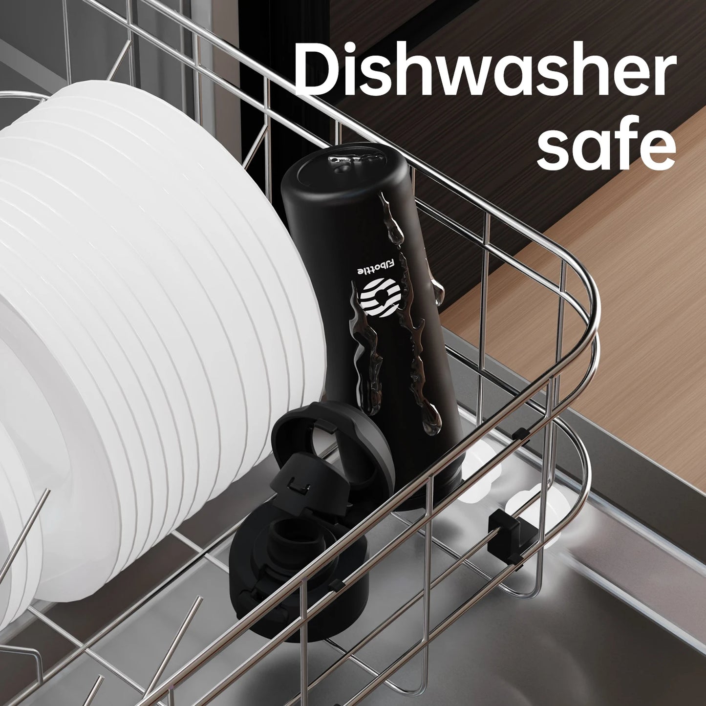 Thermos Stainless Steel Water Bottle with Magnetic Phone Holder