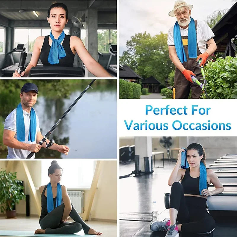 Quick-Dry Sports Cooling Towel 30 x 80 cm - Dark Blue