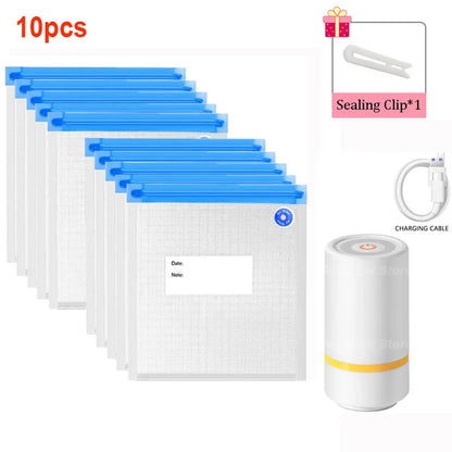 Vacuum Sealed Food Bags Food Storage - Ideal for Meal Preps, Travel, or Storage