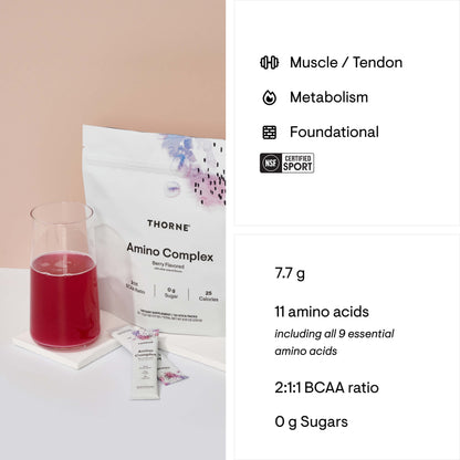 Thorne Amino Complex – Travel Packs (Berry or Lemon)