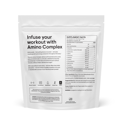 Thorne Amino Complex – Travel Packs (Berry or Lemon)