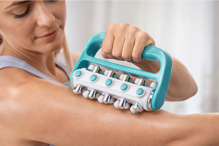 Handheld Cellulite Massage Roller – Turquoise