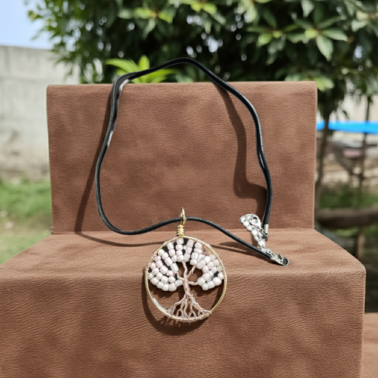 Religious Pillar Tree of Life Wire-Wrapped Necklace