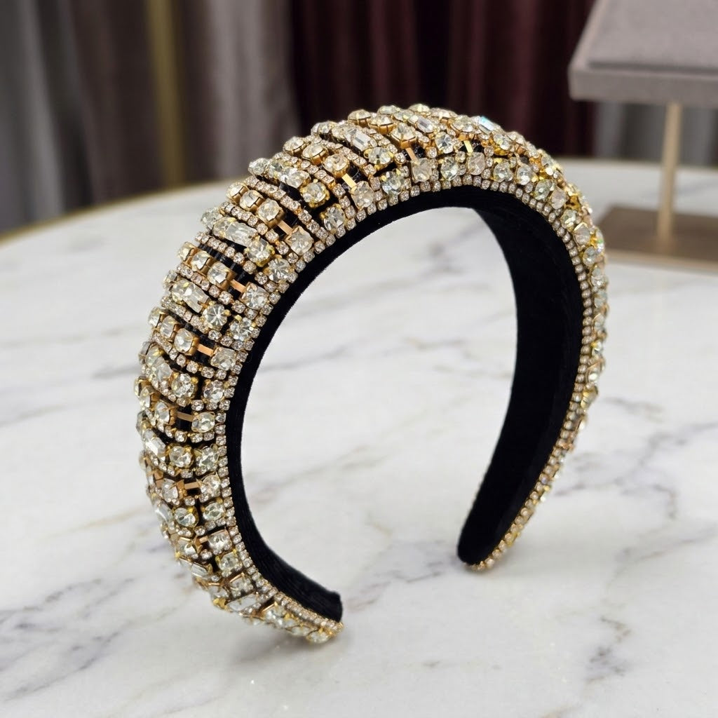 Luxury Crystal Rhinestone Padded Headband