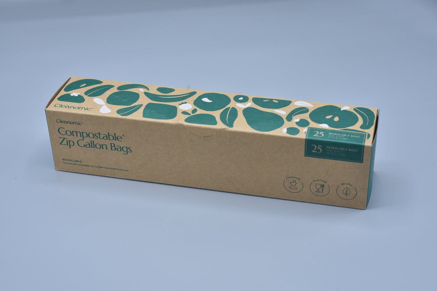 Cleanomic Compostable Zip Gallon Bags (25 Count)