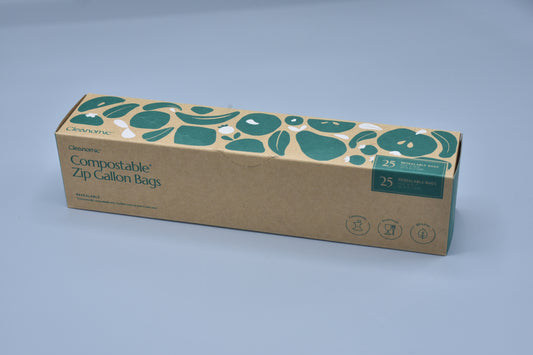 Cleanomic Compostable Zip Gallon Bags (25 Count)
