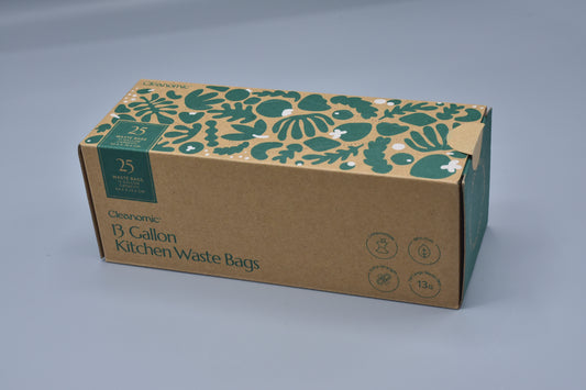 Cleanomic 13 Gallon Compostable Kitchen Waste Bags – 25 Count