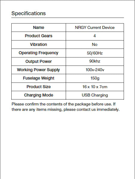 Truth Treatment Systems™ NRGY microcurrent device