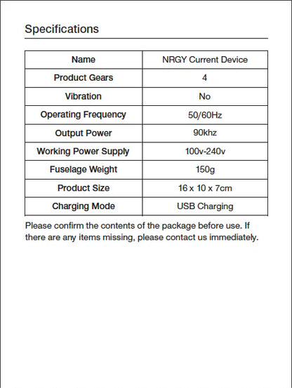 Truth Treatment Systems™ NRGY microcurrent device