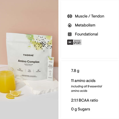 Thorne Amino Complex – Travel Packs (Berry or Lemon)