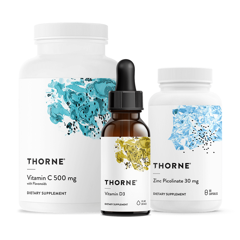 Thorne Immune Support Stack | Vitamin C, D3 & Zinc Bundle